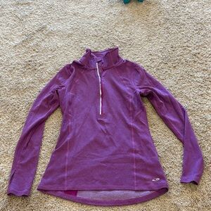 Champion C9 Women's Long Sleeve Purple Stripe Quarter Zip Top